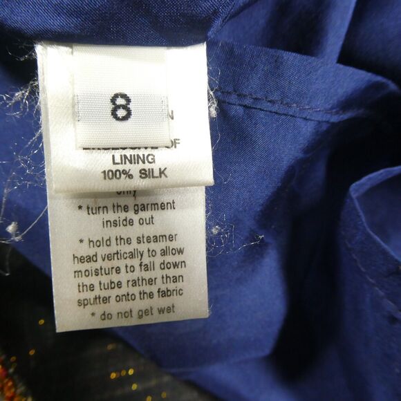 Loeffler Randall Dress 8 Metallic Tweed Silk Ladder Back - Picture 6 of 14